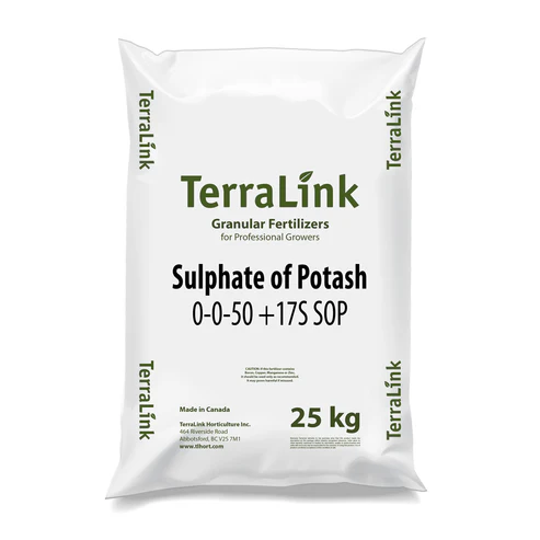 Terralink Terralink - Sulphate of Potash, Granular , 0-0-53+17S SOP (Potassium Sulphate) - 25 KG / 55.1Lb