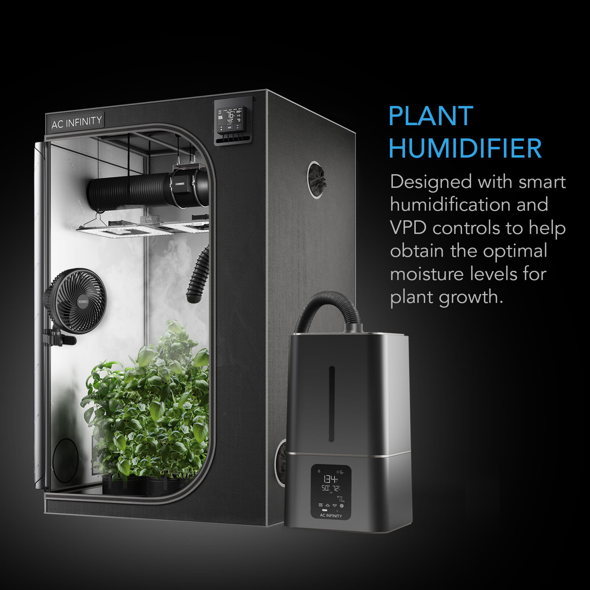AC Infinity AC Infinity - CLOUDFORGE T7, ENVIRONMENTAL PLANT HUMIDIFIER, 15L, SMART CONTROLS, TARGETED VAPORIZING