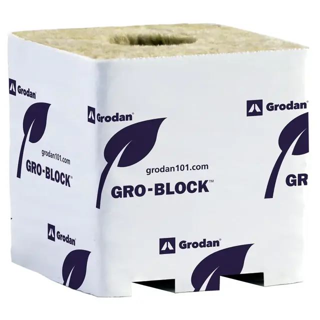 Grodan Gro-Block Improved GR4 Small w/Hole 3" x 3" x 2.6"