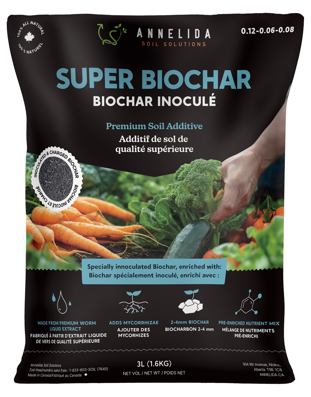 Annelida Organics SUPER BIOCHAR 3L