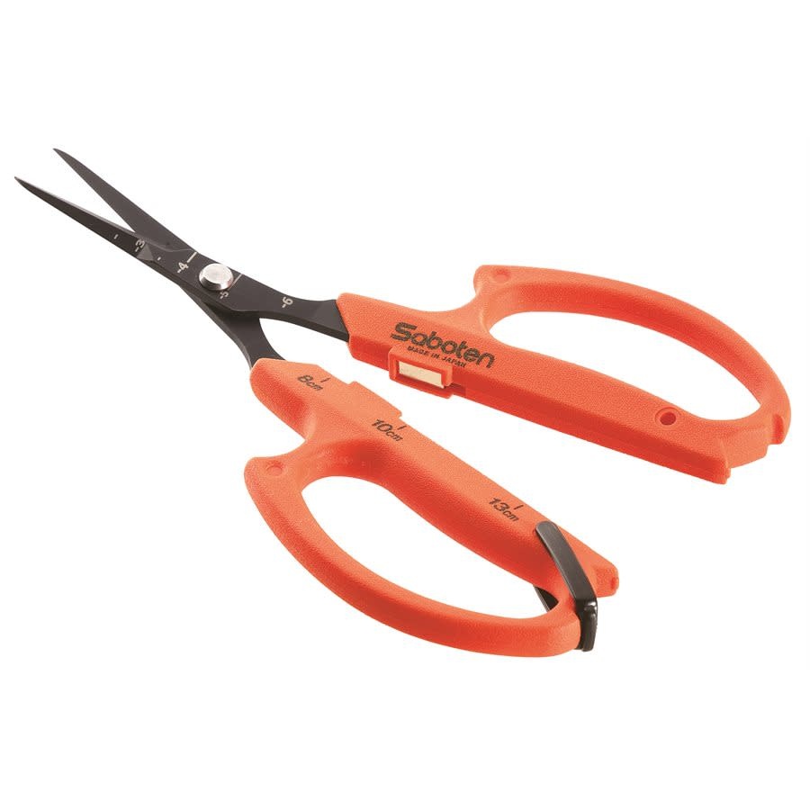 Saboten Magnetic Trimming Shears Scissors (Orange) Angled Extra Slim Tip (PT-17)