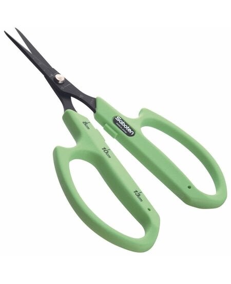 Saboten - Trimming Shears Scissors (Green) Slim Tip Straight Blade (PT-1)