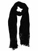 Burning Torch Beaded Silk Scarf Black