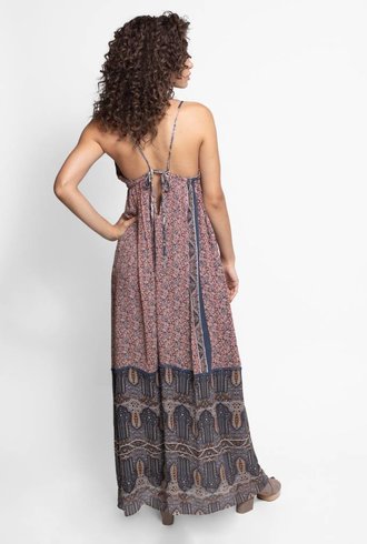 Burning Torch Summer Palace Halter Dress