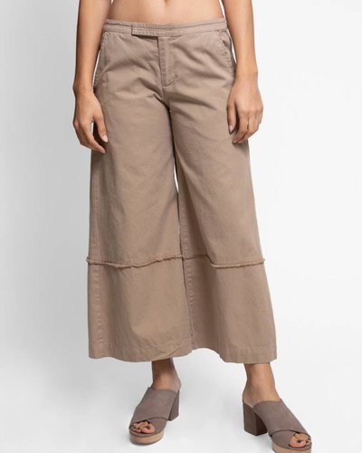 Burning Torch - Cotton Chino Culottes Khaki - Alhambra