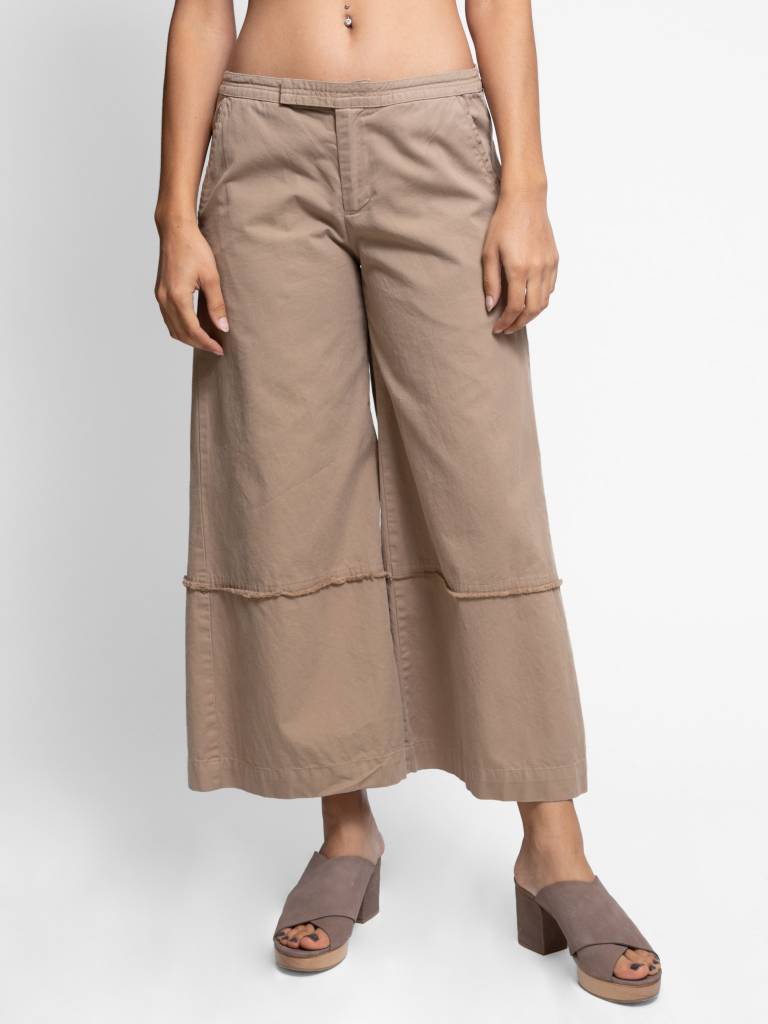 Tencel cotton culotte pants - Women | MANGO OUTLET USA