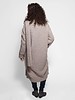 Liven Long Shearling and Wool Detachable Scarf Coat Light