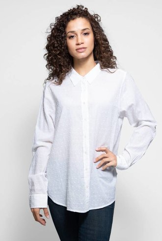 Xirena Bella Swiss Dot Shirt White