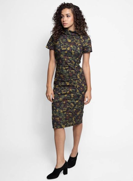 nicole miller black illusion gown