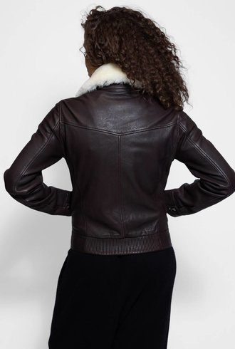 Lamarque Sunny Aviator Jacket Brown