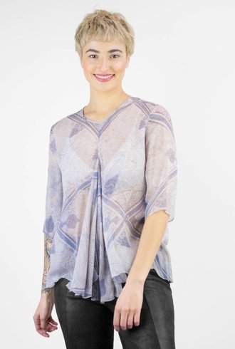 Gary Graham Silk Chiffon Square Top