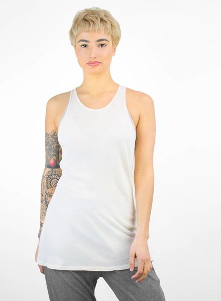 Raquel Allegra Sunfade Vintage Jersey Tank Dirty White