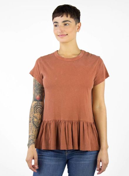 The Great The Ruffle Tee Rust