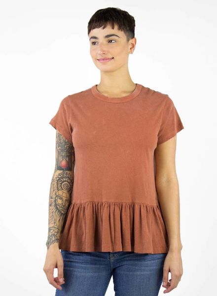 The Great The Ruffle Tee Rust