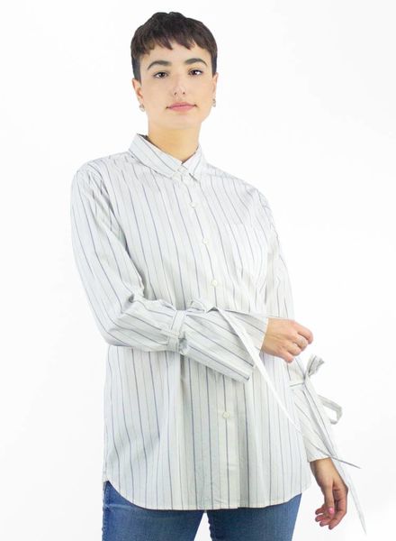 Trovata Maya Bell Sleeve Shirt White & Black