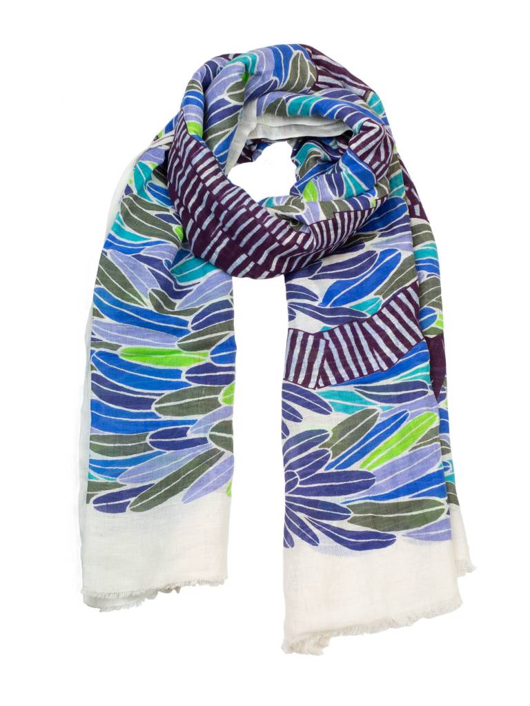 navy and green scarf
