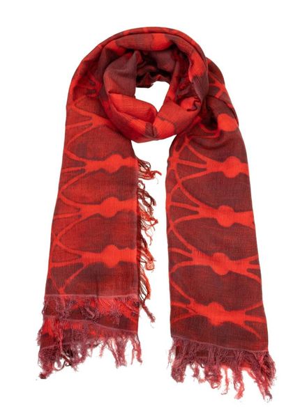 MA+CH Eiffel Print Shawl Poppy