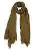 Pomandere Fringe Scarf Khaki