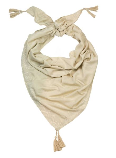 Pomandere Corner Detail Scarf Bisque
