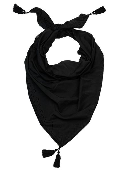 Pomandere Corner Detail Scarf Black