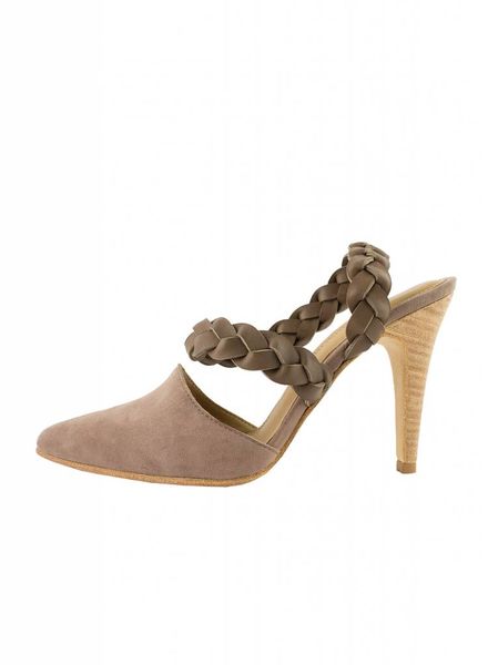 Ulla Johnson Suede D'Orsay Heel Taupe