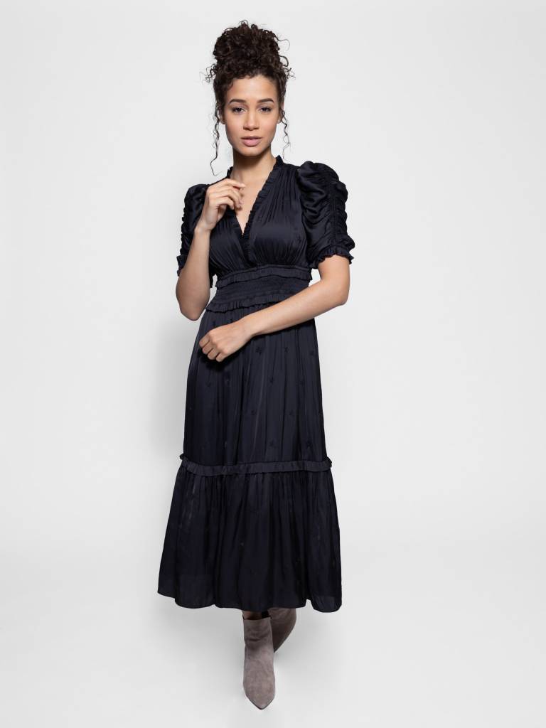 ulla johnson maya dress black