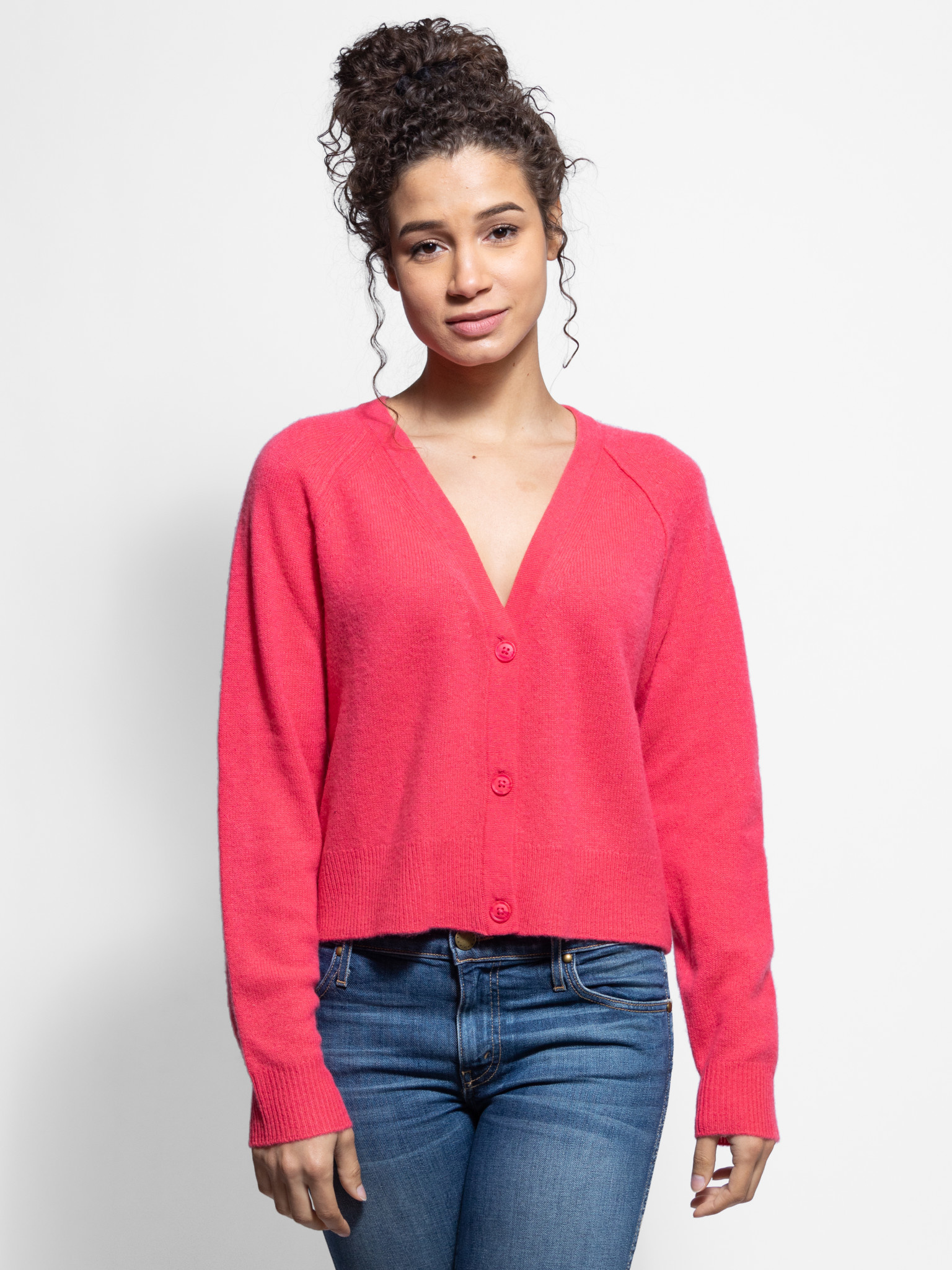 raspberry cardigan