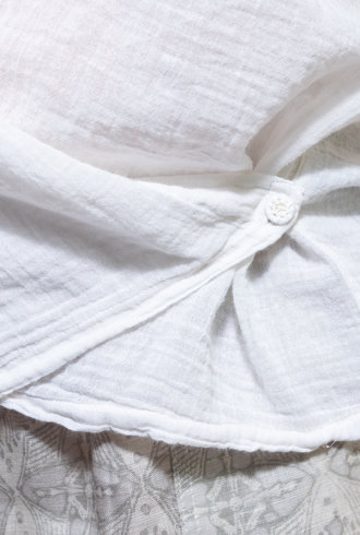 Raquel Allegra Pleat Blouse White