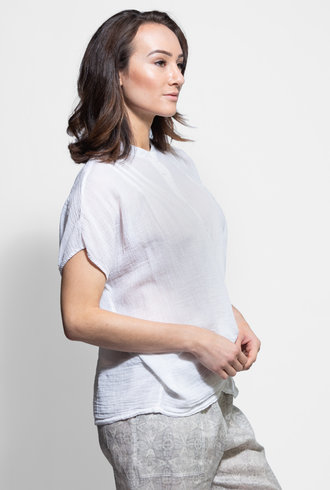 Raquel Allegra Pleat Blouse White