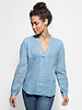 Trovata Hallie Pintuck Sleeve Shirt Light Blue