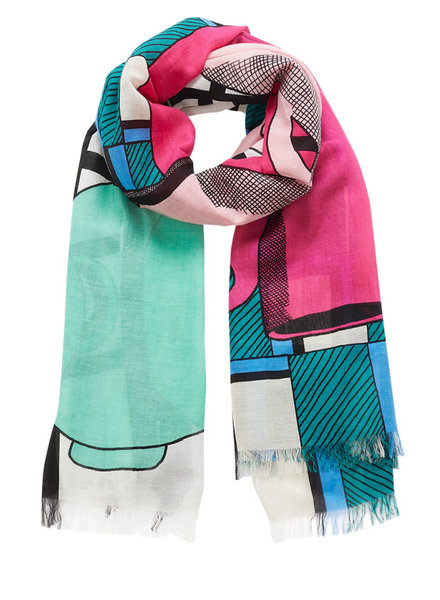 Inouitoosh Varilus Scarf Pink Green / Rose Vert