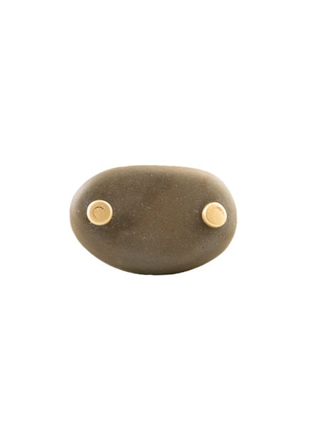 Renee Garvey Brown Beach Pebble Ring Brass