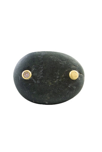 Renee Garvey Beach Stone Nail Head Ring Brass