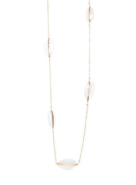 Dana Kellin Fine 14k White Chalcedony Saloni Moonstone Necklace