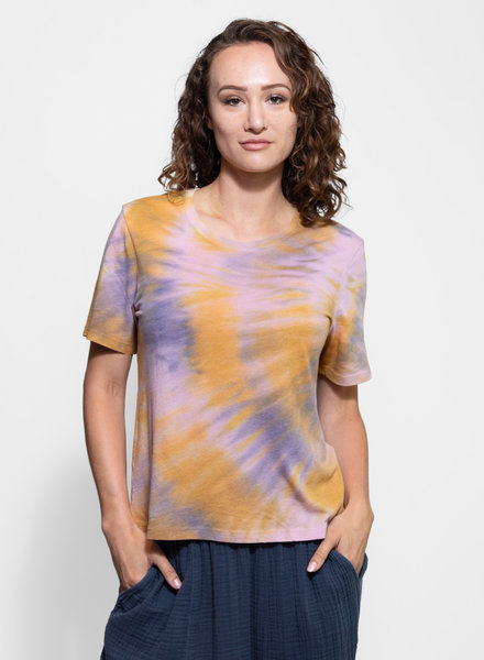 Raquel Allegra Boxy Tee Solar Tie Dye