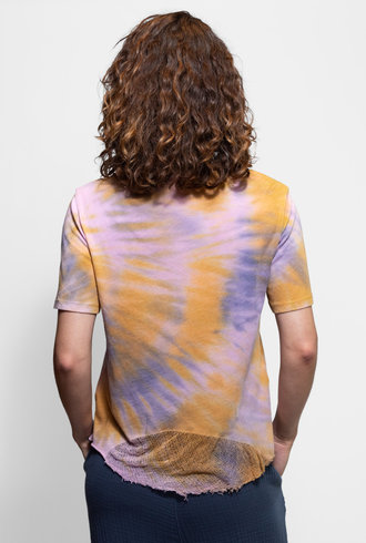 Raquel Allegra Boxy Tee Solar Tie Dye