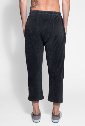 The Great The Micro Terry Pajama Sweatpant Washed Black