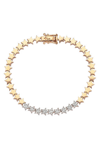 KISMET by Milka Star White Diamond Rose Gold Bracelet