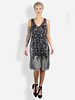 Gary Graham Jet Beaded Cocoon Dress