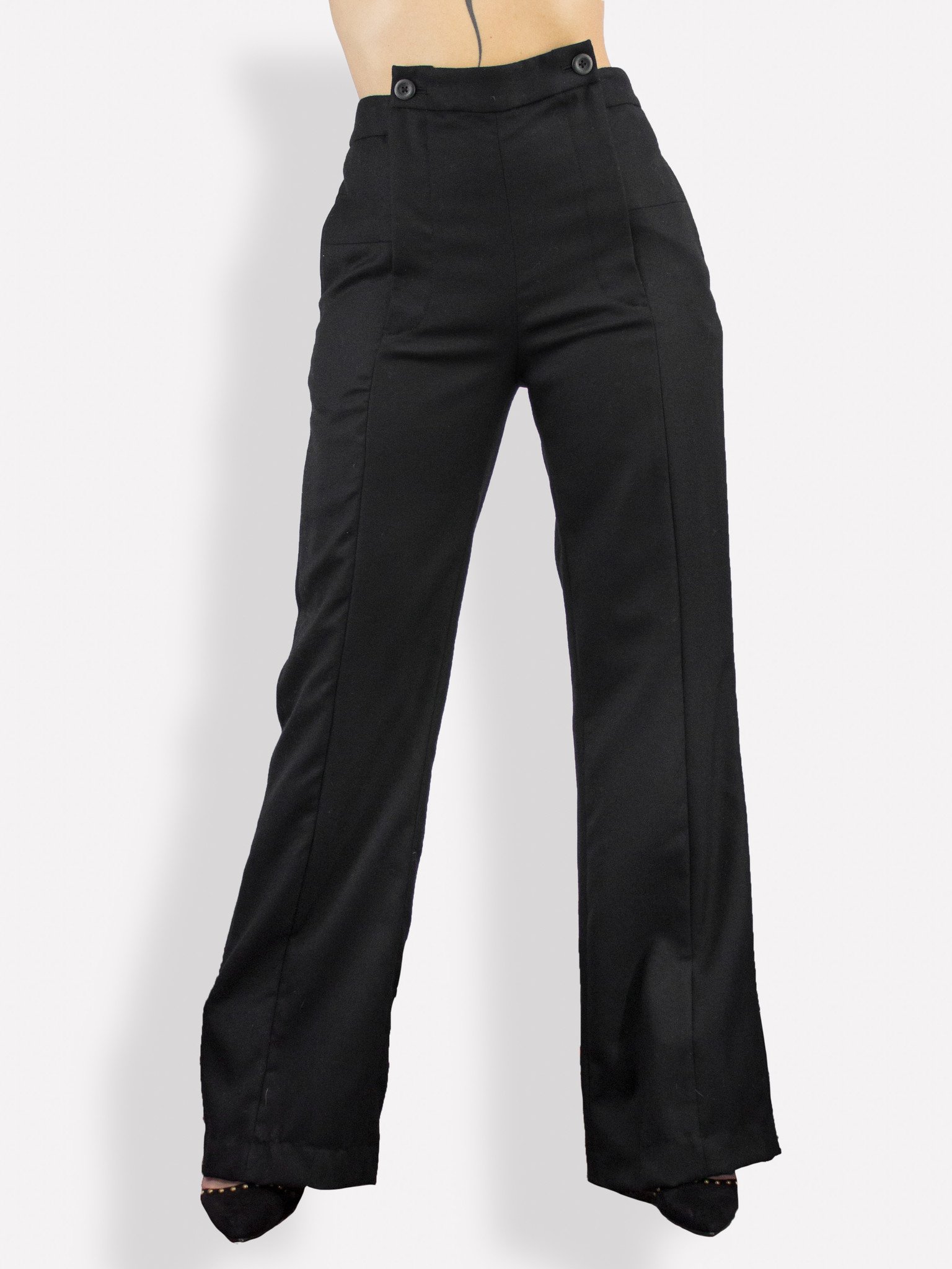 Gary Graham - Wool Suiting High Waisted Pant - Alhambra
