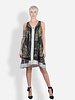 Gary Graham Embroidered Organza Dress Black