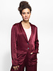 Raquel Allegra Shawl Blazer Wine