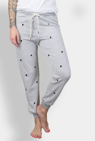 The Great The Cropped Sweat Pant Heather Grey