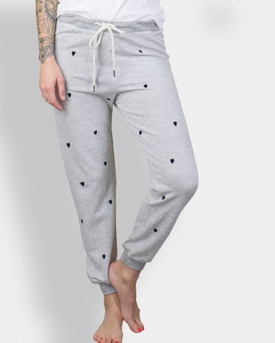The Great - Cropped Sweatpant Rust Wishweed Embroidery - Alhambra