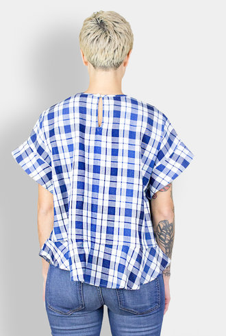 The Great The Twirl Top Blue Picnic Plaid