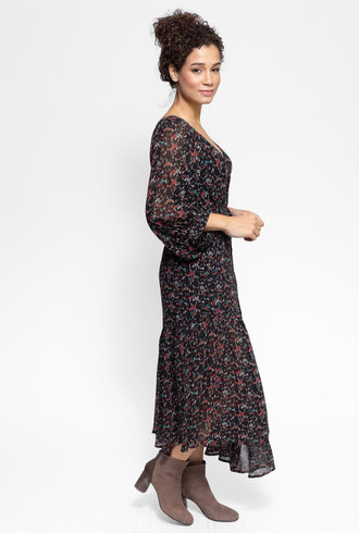 Apiece Apart Bougainvillea Wrap Dress Brush Print