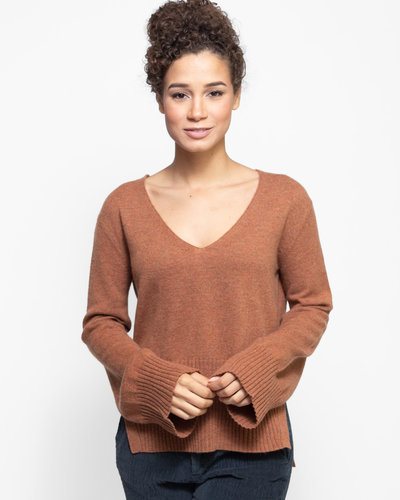 Inhabit Drapey V Sweater Spice Alhambra Women s Clothing