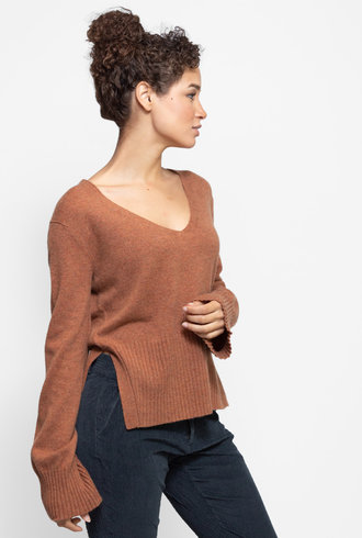 Inhabit Drapey V Sweater Spice