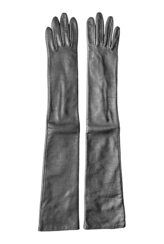 Orciani Long Leather Glove Anthracite