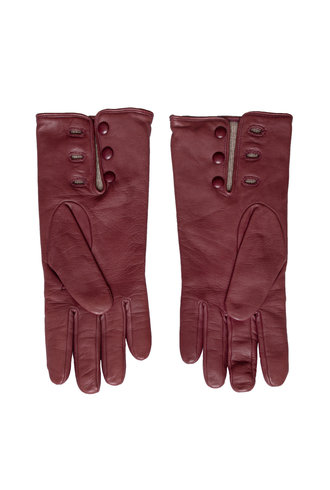 Orciani Leather Gloves Wine